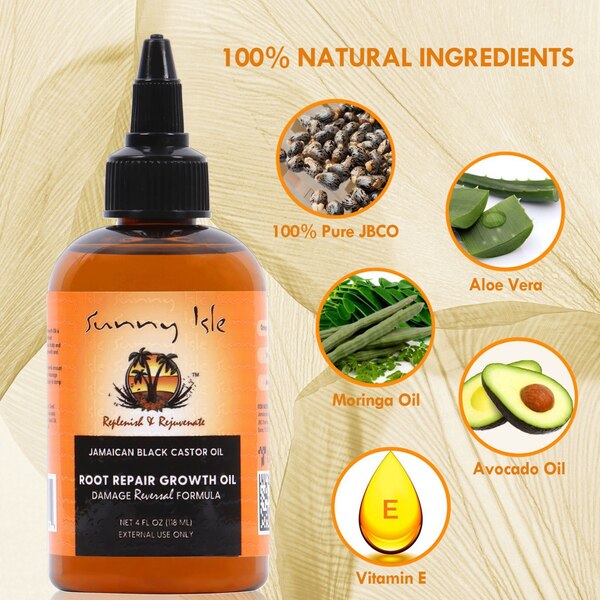 Sunny Isle JBCO Root Repair Growth Oil, 4 OZ