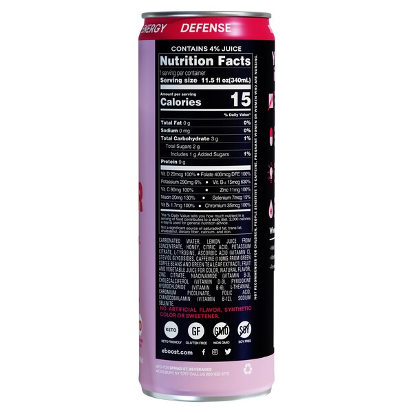 EBOOST SUPER FUEL Sparkling Energy Drink, 11.5 oz