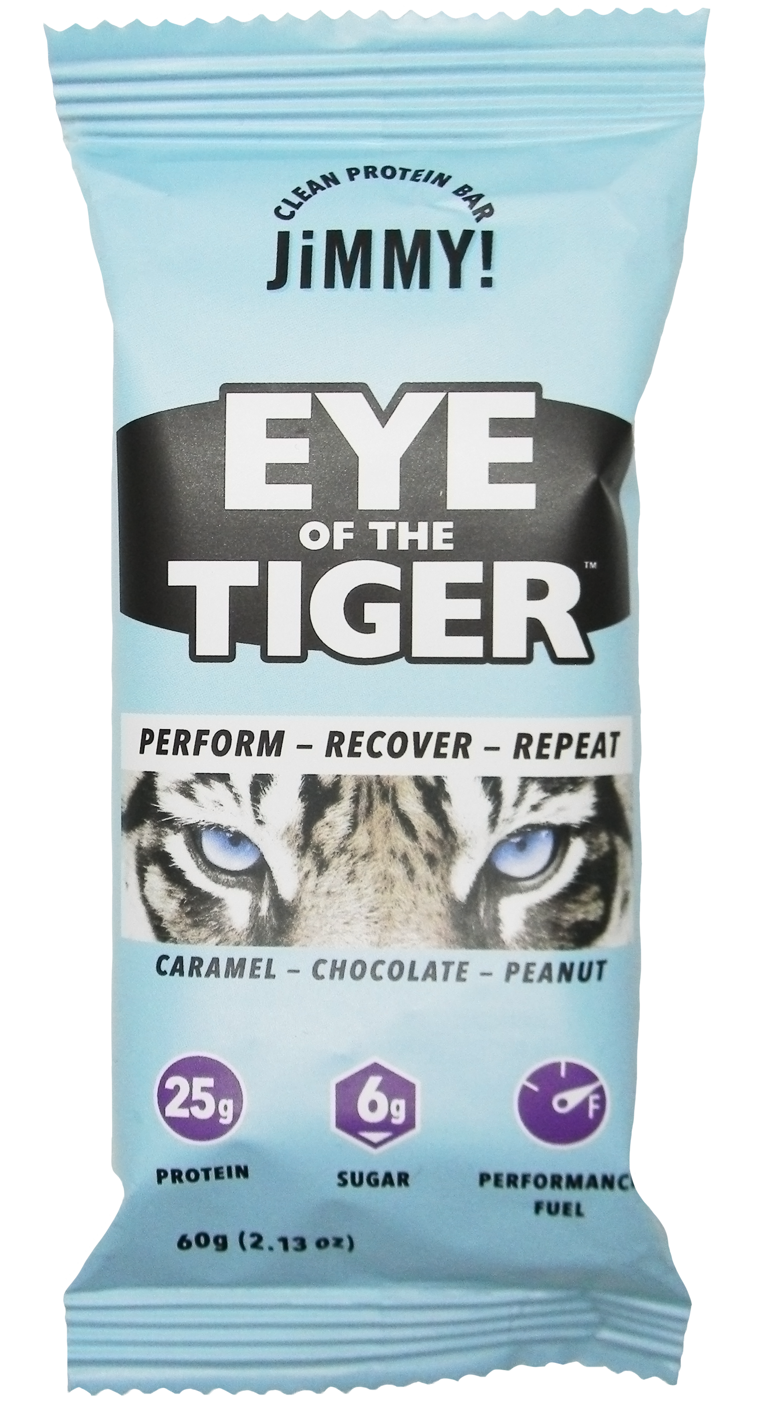 JiMMY! Eye of the Tiger Protein Bar, Caramel Chocolate Peanut, 2.13 OZ
