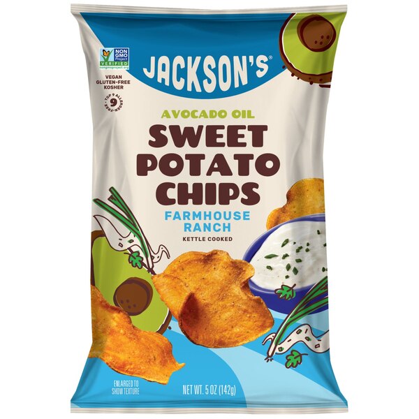 Jackson's, Farmhouse Ranch Sweet Potato Chips in Avocado Oil, 5 oz