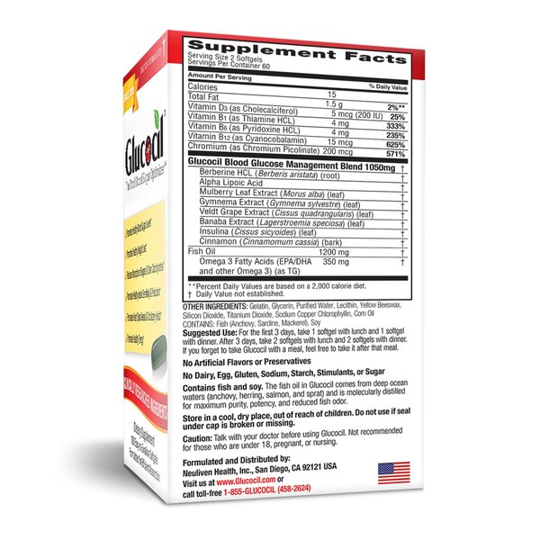 Glucocil 30-Day Supply, 120 CT