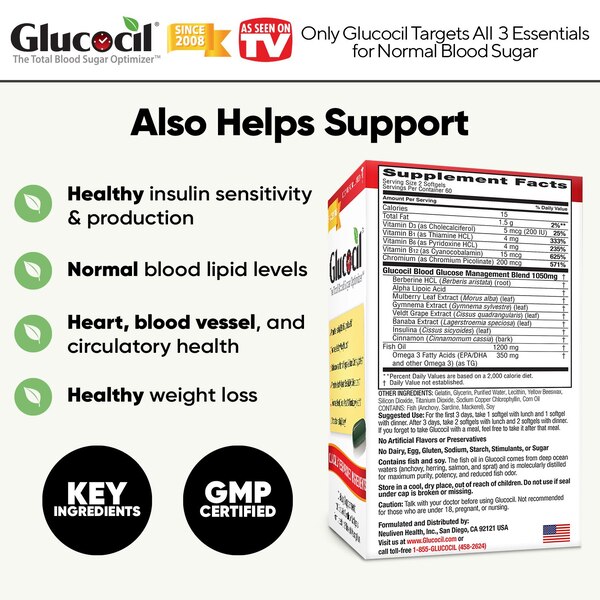 Glucocil 30-Day Supply, 120 CT