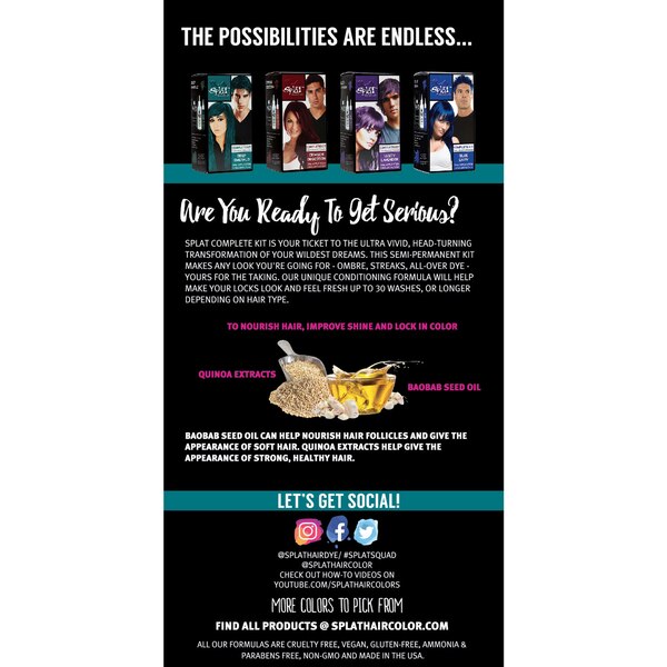 Splat Complete Semi-Permanent Hair Color Kit with Bleach