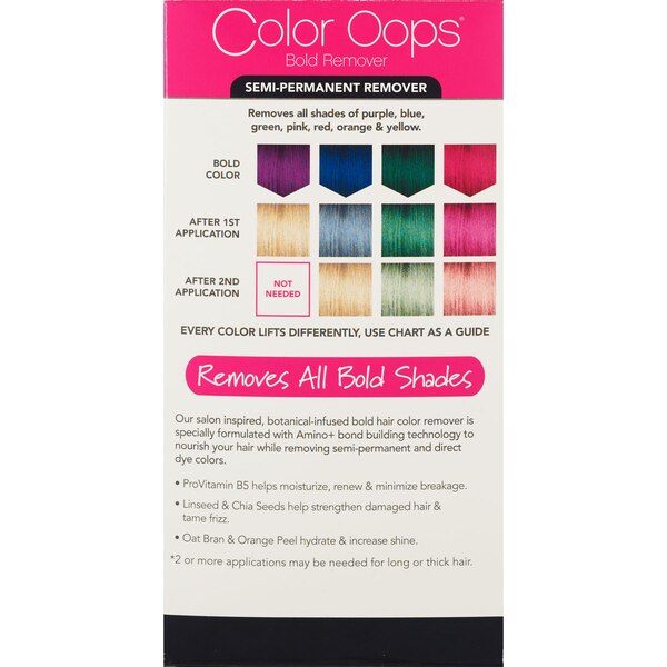 Color Oops Bold Semi Permanent Hair Color Remover