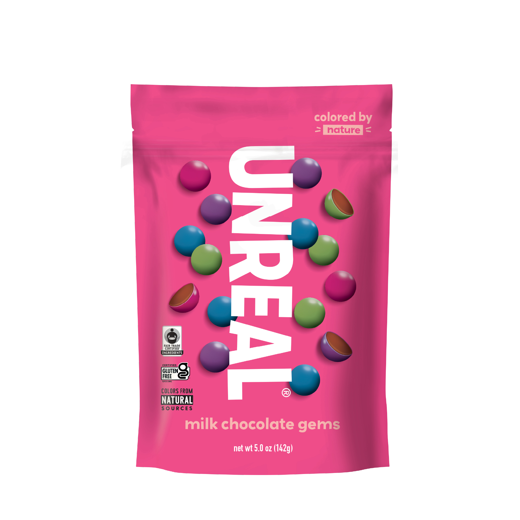 Unreal - Gemas de chocolate con leche, 5 oz