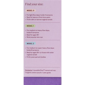 The DivaCup, Menstrual Cup, Model 1, Model 2