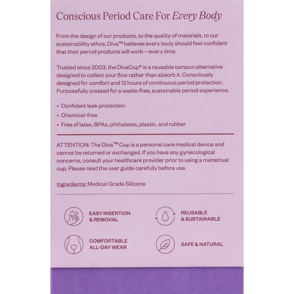 The DivaCup, Menstrual Cup
