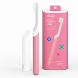quip Kids Electric Toothbrush Kit with Built-In Timer and Travel Case, Soft Bristle, Pink, thumbnail image