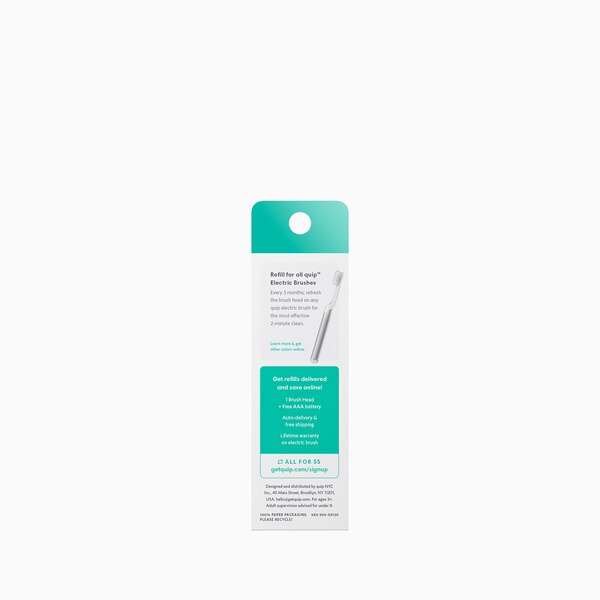 quip Electric Toothbrush Brush Head Refill, Soft Bristle