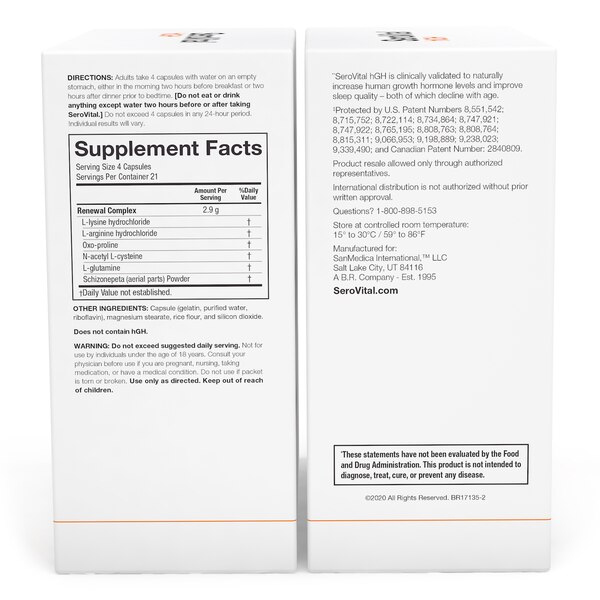 SeroVital hGH Supplement, 84 CT