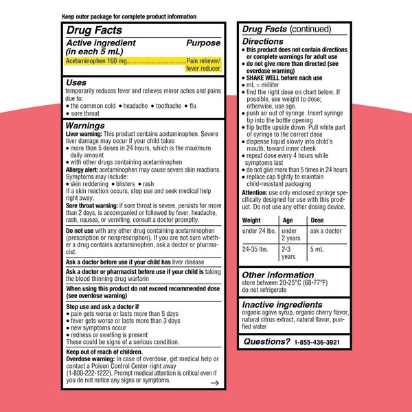 Genexa Infants' Pain & Fever Cherry, 2 OZ