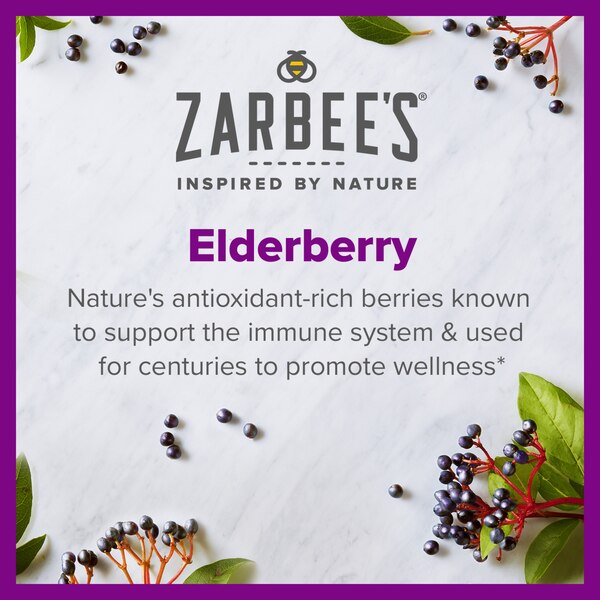 Zarbee's Black Elderberry Immune Support Liquid, 8 OZ