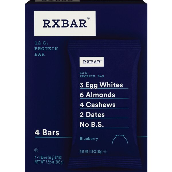 RXBAR Protein Bar, Blueberry, 4 ct