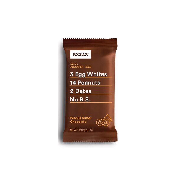 RXBAR Whole Food Protein Bar, Peanut Butter Chocolate, 12g Protein, 1.83 oz Bar