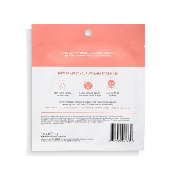 Avatara Juicy Watermellow Hydrating Watermelon Sheet Mask