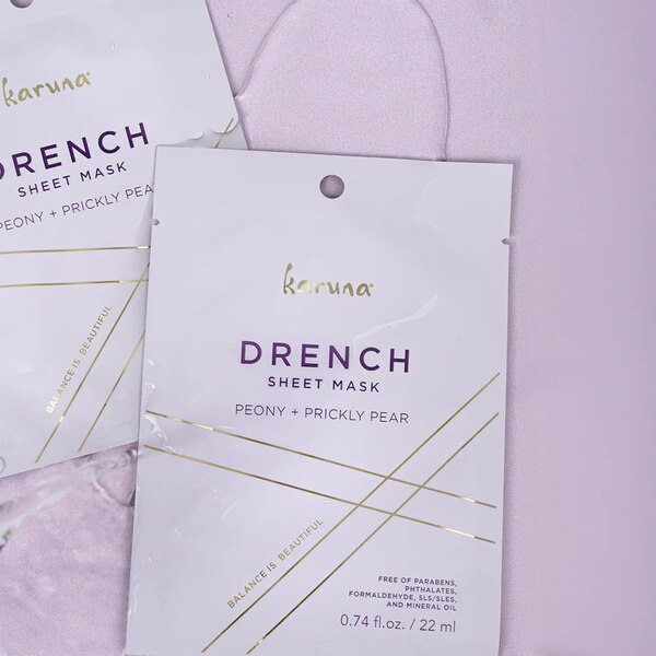 Karuna Drench Sheet Mask, Peony & Prickly Pear