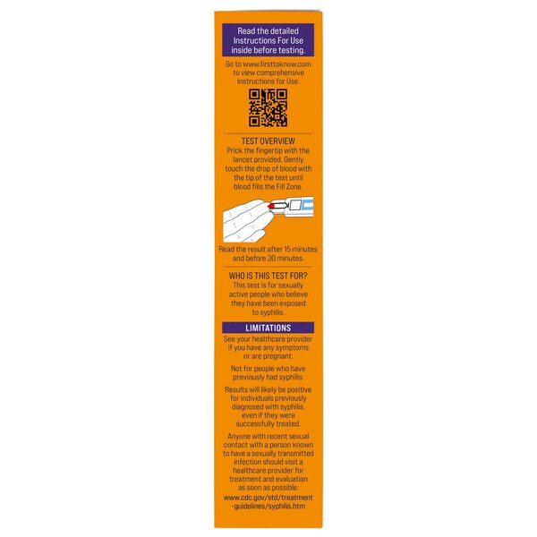 First to Know Syphilis Test Kit, 1 CT