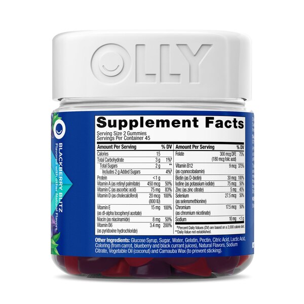 Olly The Perfect Men's Multivitamin 90CT, Blackberry Blitz