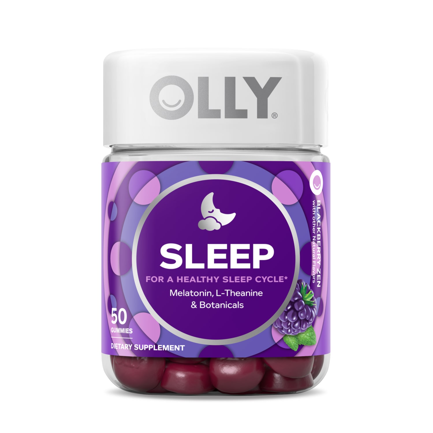 Olly Sleep - Vitaminas, 50 u., Blackberry Zen