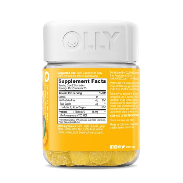 Olly - Probióticos, 50 u., Tropical Mango