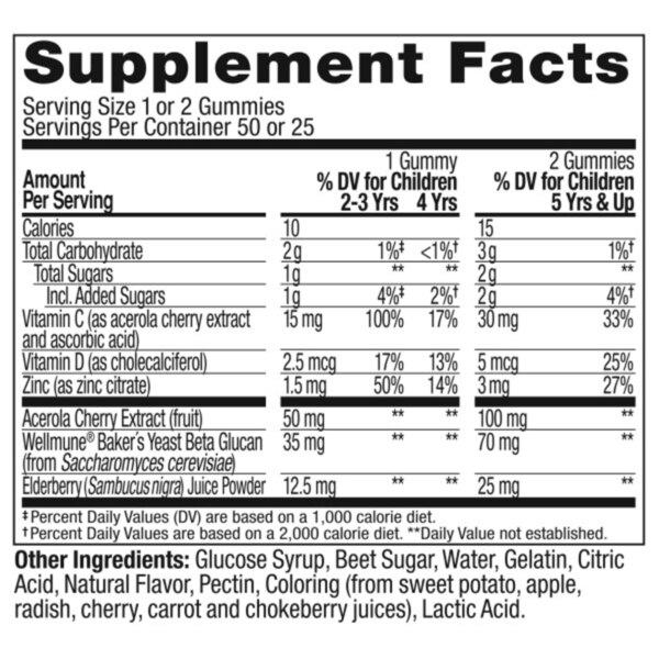 Olly Kids Mighty Immunity Gummies Cherry Berry, 50CT