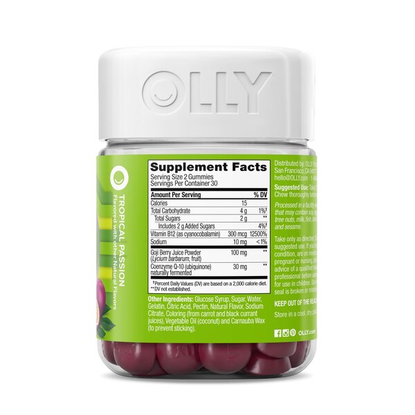 OLLY Daily Energy Gummies, 60 CT