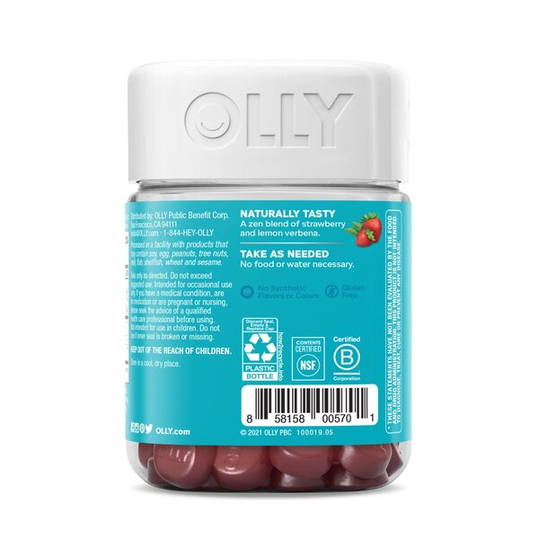 OLLY Goodbye Stress Gummies, Berry Verbena