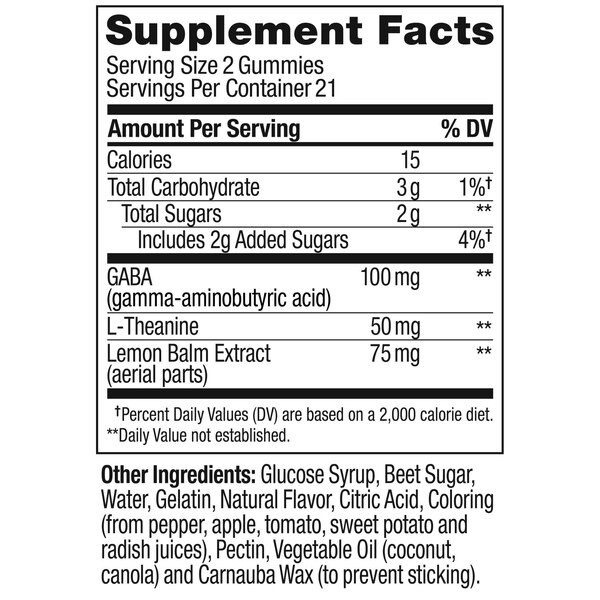 OLLY Goodbye Stress Gummies, Berry Verbena