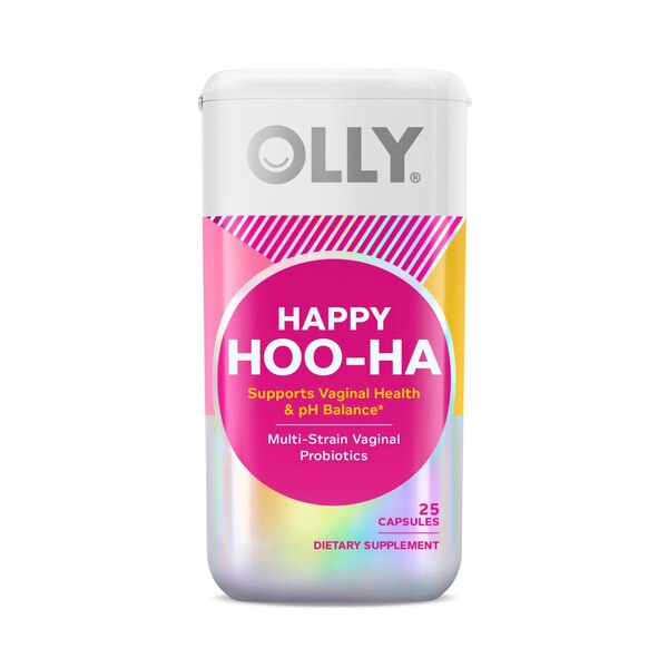 OLLY Happy Hoo-Ha, Women's Probiotic Capsule Supplement, 25 CT