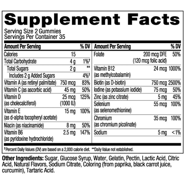 OLLY Teen Girl Multivitamin Gummies, Berry Melon, 70 CT