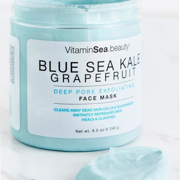 Vitamins and Sea Beauty Blue Sea Kale & Grapefruit Deep Pore Exfoliating Face Mask, 8.5 OZ