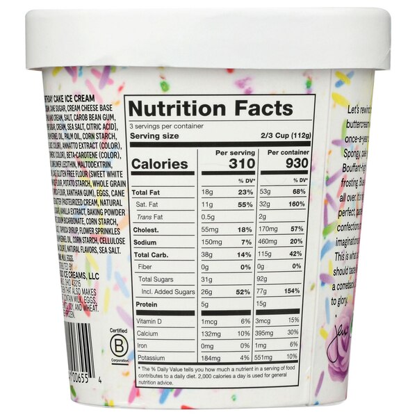 Jeni's Spendid Ice Creams Buttercream Birthday Cake, 16 oz