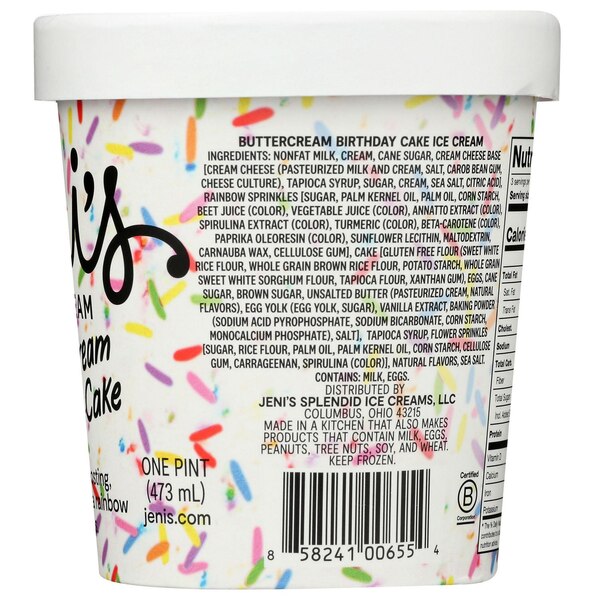 Jeni's Spendid Ice Creams Buttercream Birthday Cake, 16 oz