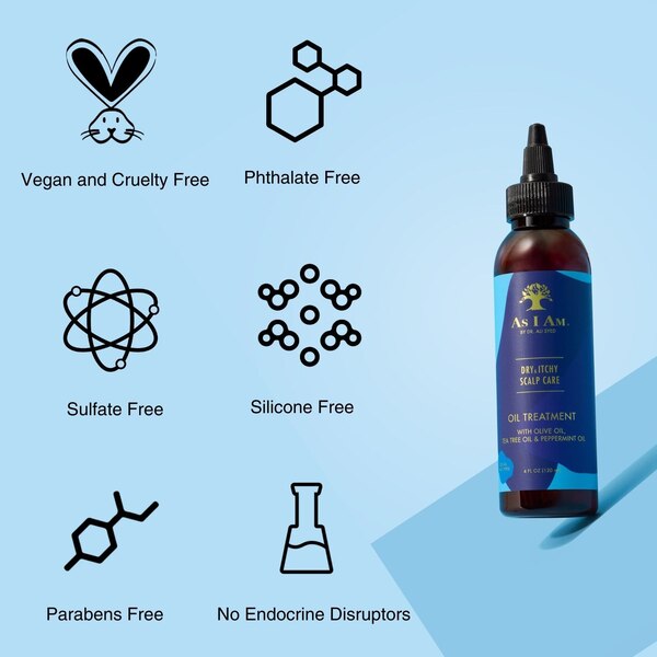 As I am Dry & Itchy Scalp Care Dandruff Oil Treatment, 4 OZ