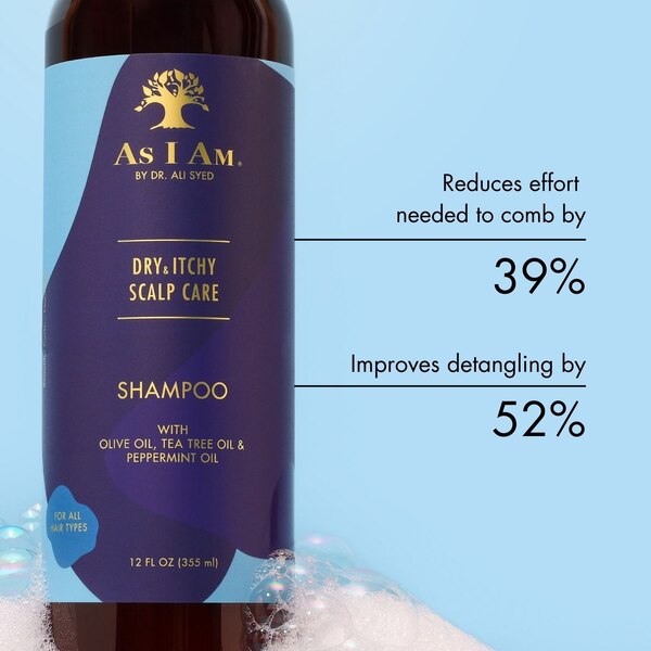 As I Am Olive & Tea Tree Oil Dandruff Shampoo, 12 OZ