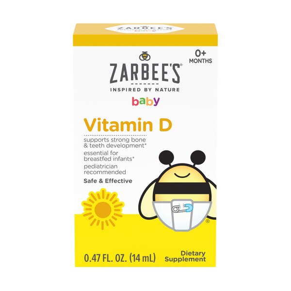Zarbee's Baby Vitamin D Supplement Liquid, 0.47 OZ