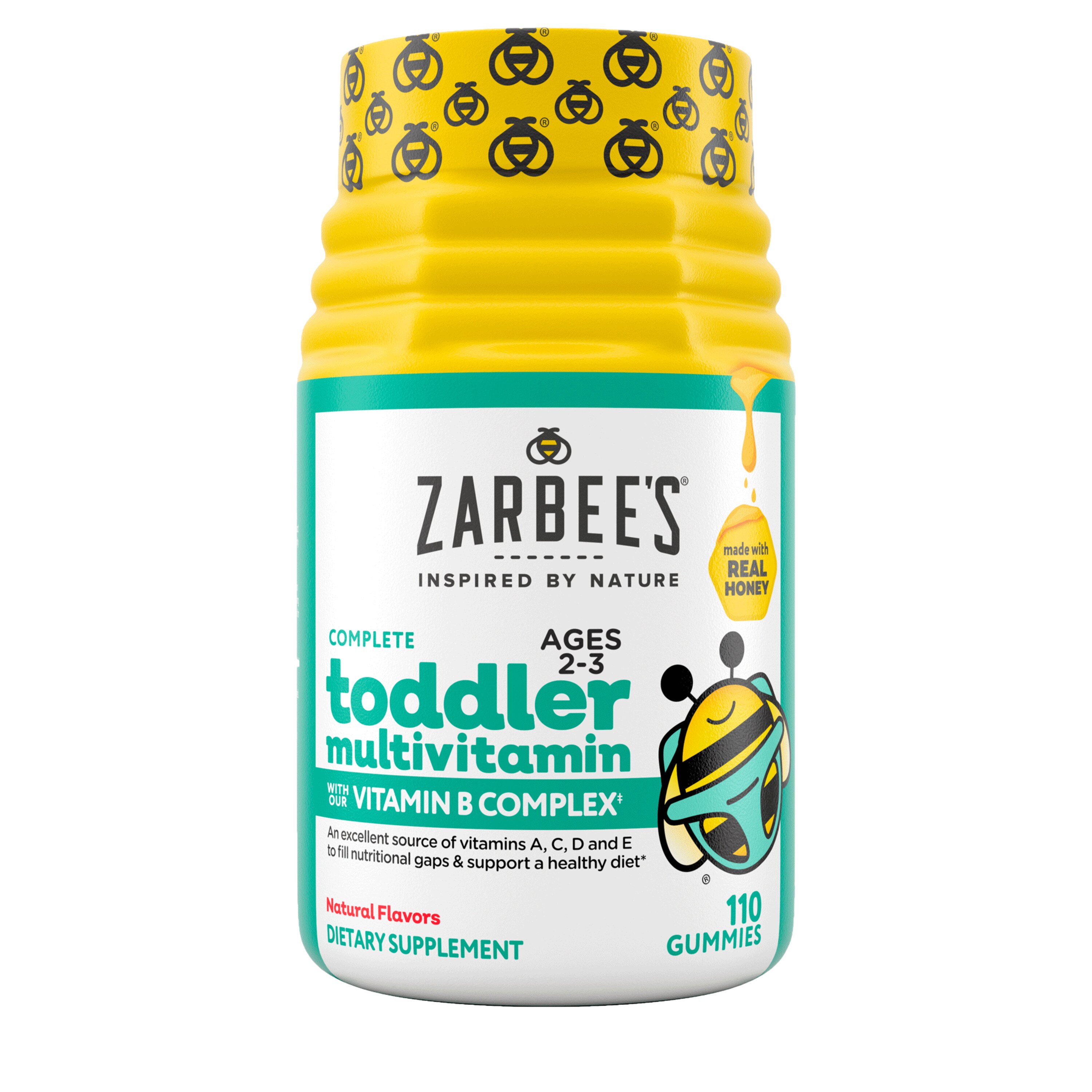Zarbee's Complete Toddler Multivitamin Gummies with our Vitamin B Complex, Natural Flavor, 110 CT