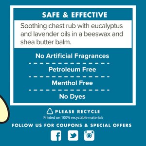 Zarbee's Baby Soothing Chest Rub, Eucalyptus, Lavender & Beeswax, 1.5 OZ