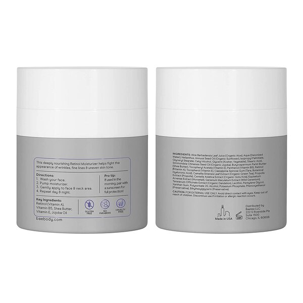 Baebody Retinol Moisturizer Cream for Face, Neck and Decolletage, 1.7 OZ