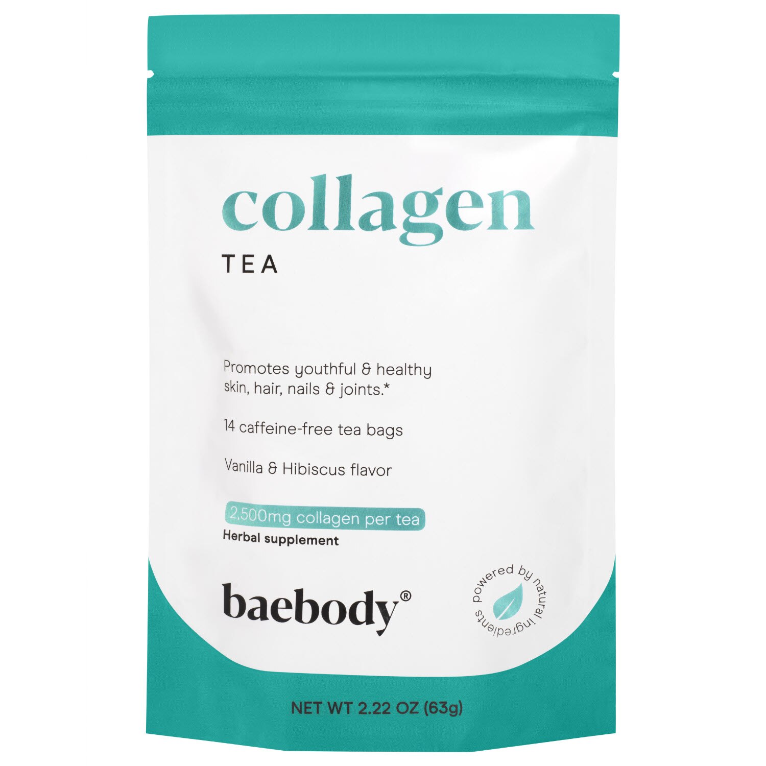 Baebody Collagen Tea for Youthful & Healthy Hair, Skin, Nails & Joints, 2.22 OZ