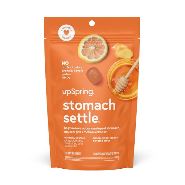 Stomach Settle, Lemon Ginger Honey Drops, 28 PC