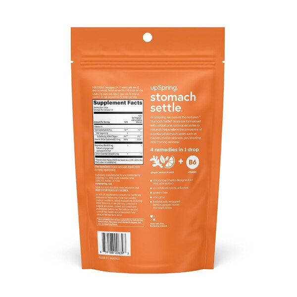 Stomach Settle, Lemon Ginger Honey Drops, 28 PC