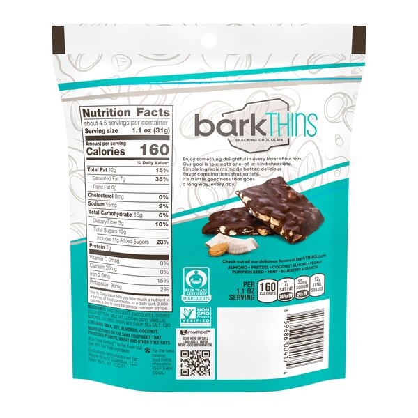 BarkThins Dark Chocolate Coconut & Almond, 4.7 oz