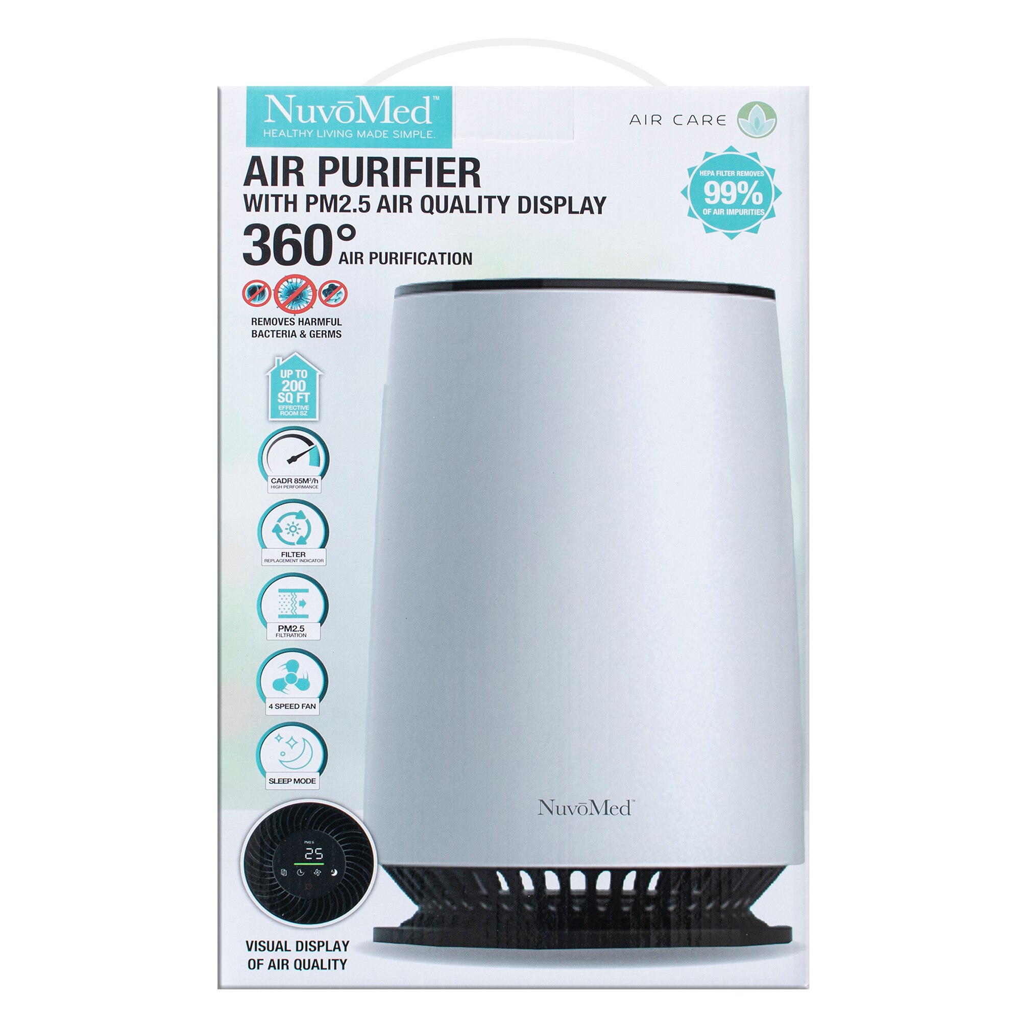 Nuvomed Tabletop Purifier W/H Air Quality