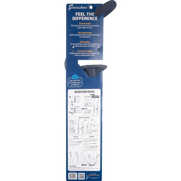 StrongArm Comfort Walking Cane w/ Self Standing Base