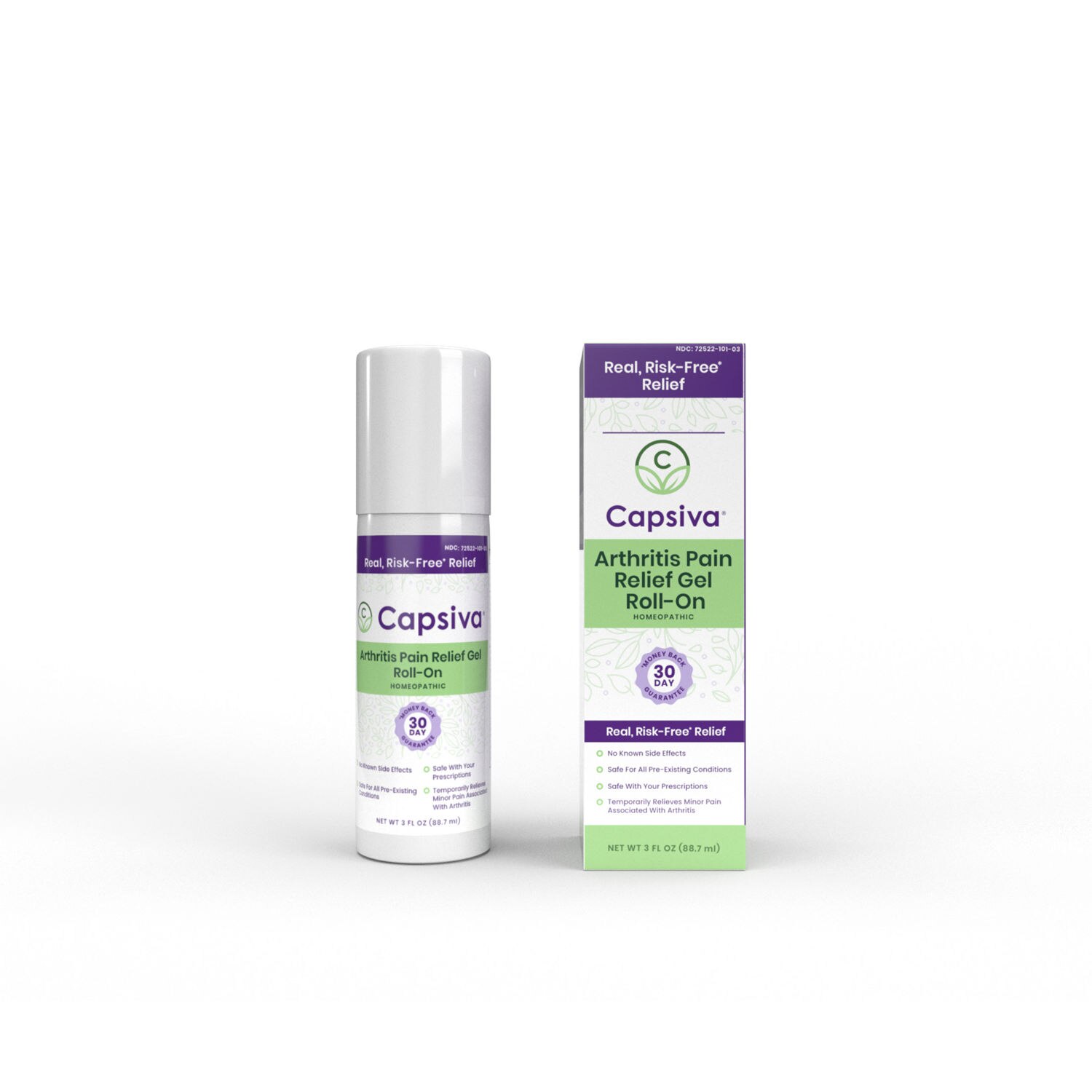 Capsiva Arthritis Pain Relief Gel Roll-On, 3 OZ