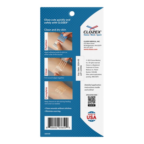 Clozex Laceration Kit with Accessories, 1.5", 1 CT