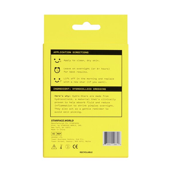 Starface Hydro-Stars Party Pack Hydrocolloid Pimple Patches, 32CT