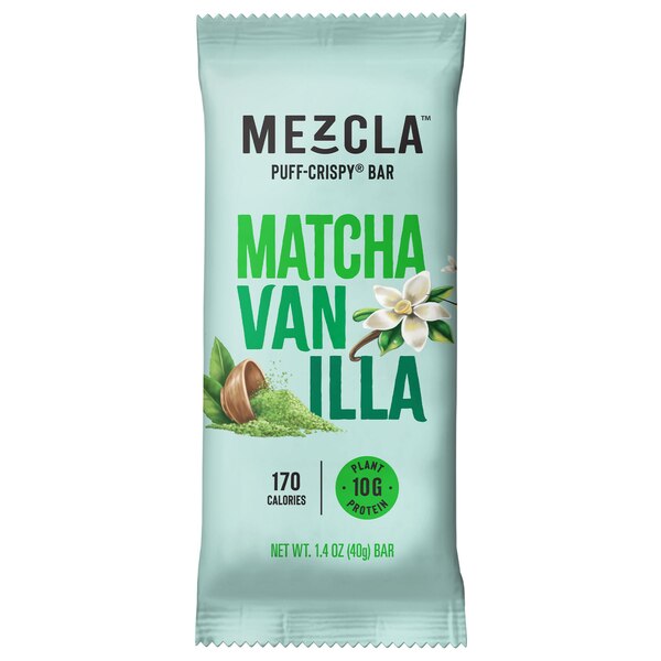 Mezcla, Matcha Vanilla Bar with Pea Protein, 1.4 oz