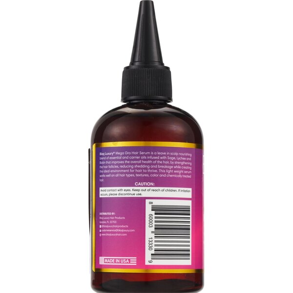 BLAQ Luxury Mega Pro Repair & Strengthening Hair Serum, Sage & Lychee, 4 OZ